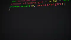 JavaScript code scrolling on screen