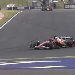 Ferrari F1 car slides off track