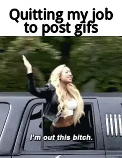 Beyonce waving from car quitting job