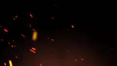 Neon lightning bolt with sparks