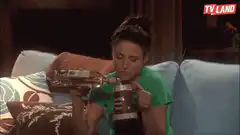 Woman pours drink into mug