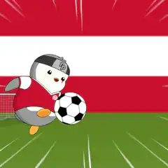 Austria penguin soccer kick