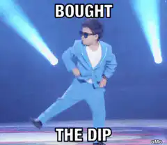 Kid in blue suit dancing bought the dip