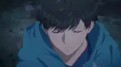 Anime character eyes reflect universe