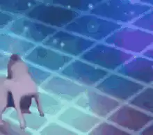 dog howling on disco floor