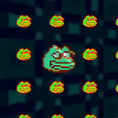 Pepe the Frog pixel art kaleidoscope