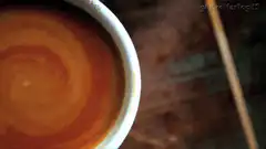 Coffee swirl close-up