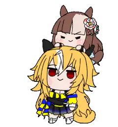 Kagura and Kanna chibi characters
