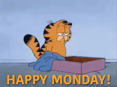 Garfield in a box happy monday
