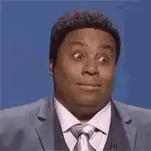 Kenan Thompson wide eyes then blink