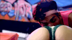 Man screaming between legs