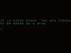 It is pitch black. You are likely to be eaten by a grue.
