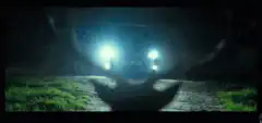 Deer POV car headlights then deer
