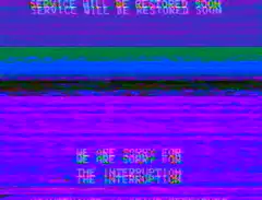 glitchy tv screen weather report