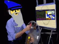 Lego man painting a picture