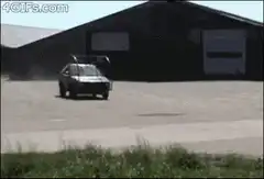 Car with metal frame rolls over