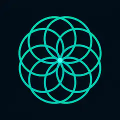 Teal Flower of Life Symbol