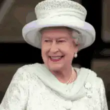Queen Elizabeth II waving