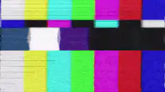 Color bars with static glitch
