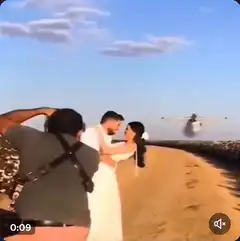 Wedding photographer gets blown away by drone