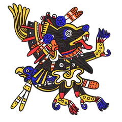 Aztec god laser eyes