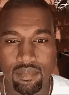 Kanye West nodding