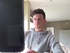Man staring at computer monitor