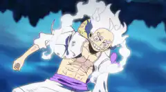 Luffy Gear 5 transforms into a giant