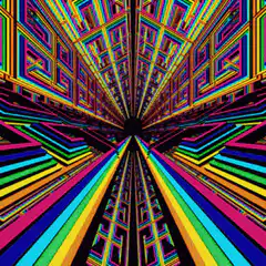 Psychedelic rainbow tunnel