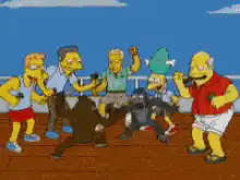 King Kong dancing with Simpsons