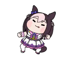 Chibi horse girl dancing