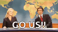 Go US!! News Anchors Celebrating