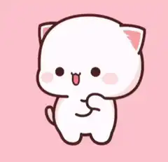 cute white cat dancing