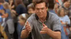 Jim Carrey reaching out screaming