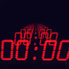 red digital clock tunnel