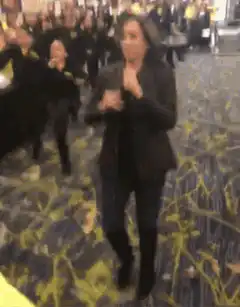 Woman dancing at a party