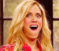 Kristen Wiig excited face