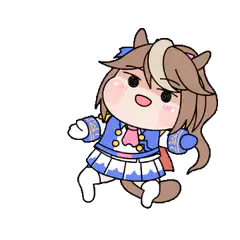 Chibi horse girl dancing