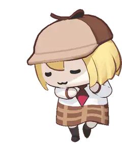 Chibi Detective Girl Nodding