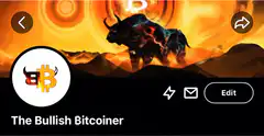 Bullish Bitcoiner profile with laser bull
