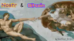 Nostr and Bitcoin fist bump