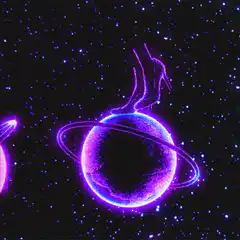 neon high heels on planet