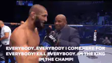 Khabib Nurmagomedov post-fight interview