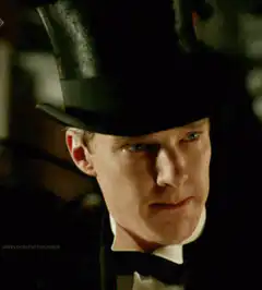 Sherlock Holmes tips his top hat