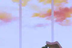 anime hand lighting cigarette