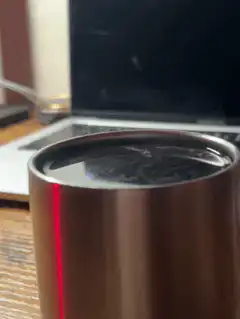 Coffee cup ripples on desk