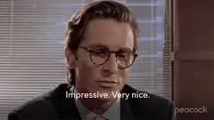 Bruce Wayne impressed smile