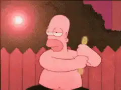 Homer Simpson eating popsicles in changing colors