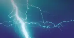 lightning bolts in dark sky
