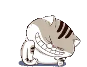 cartoon cat farting and laughing